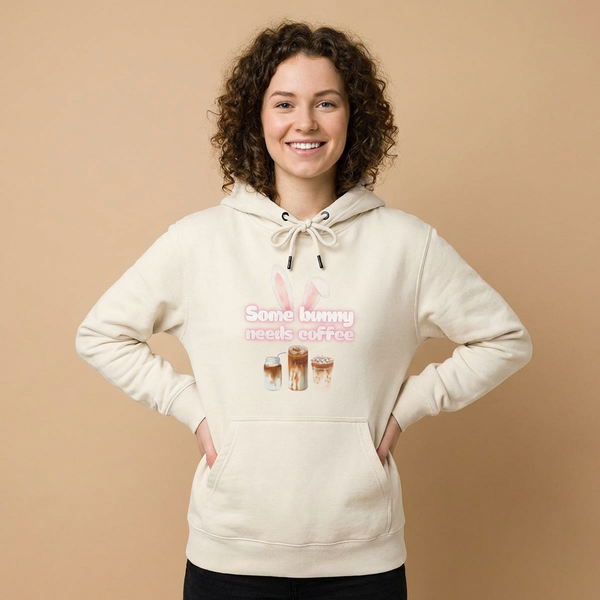 Some Bunny Needs Coffee Easter Pullover