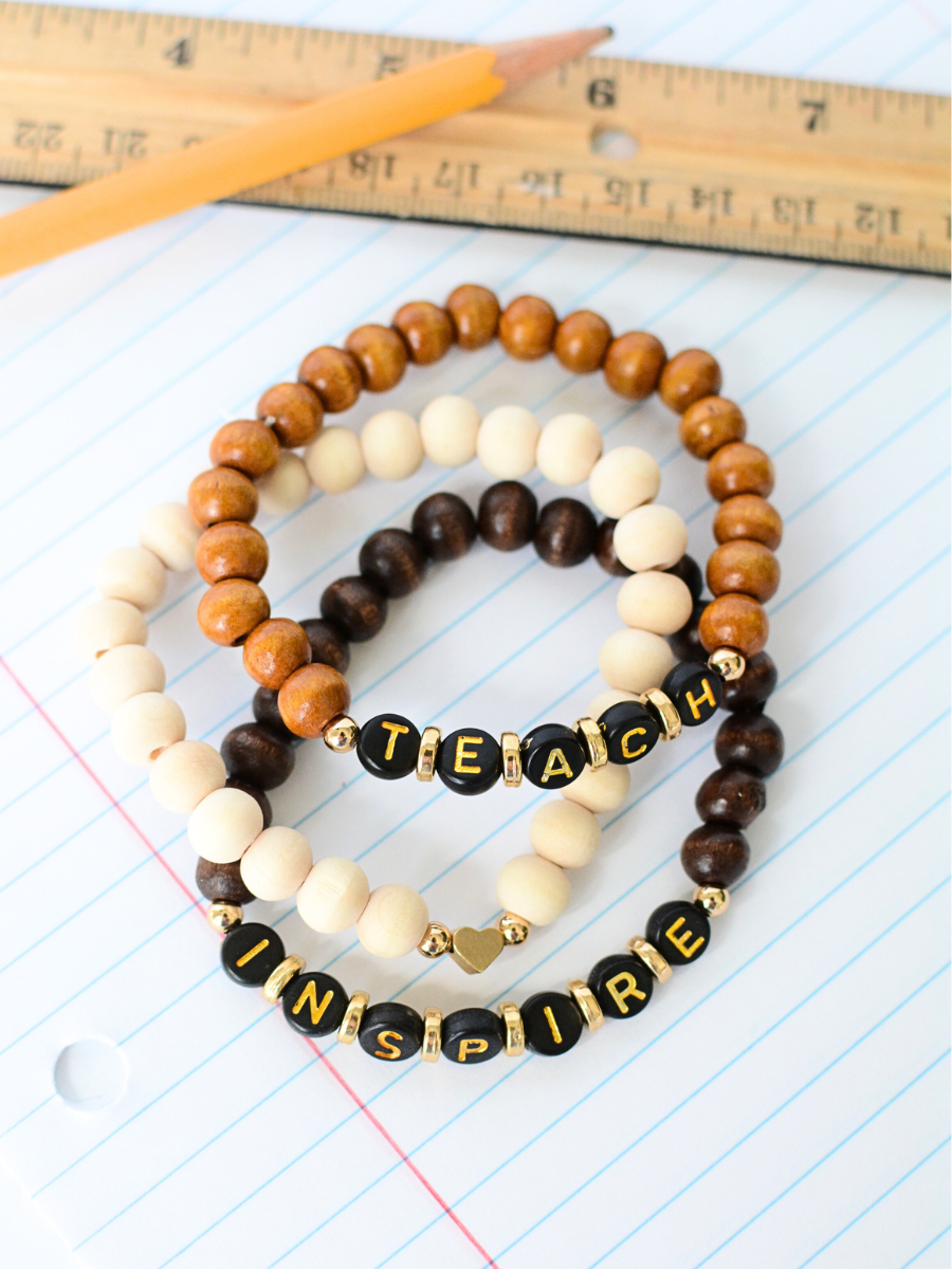 Teach Inspire Bead Stretch Bracelet