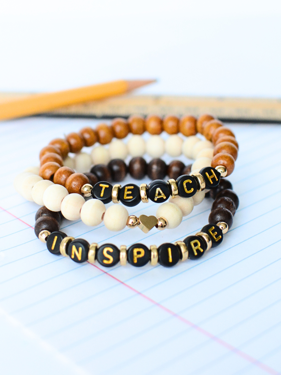 Teach Inspire Bead Stretch Bracelet