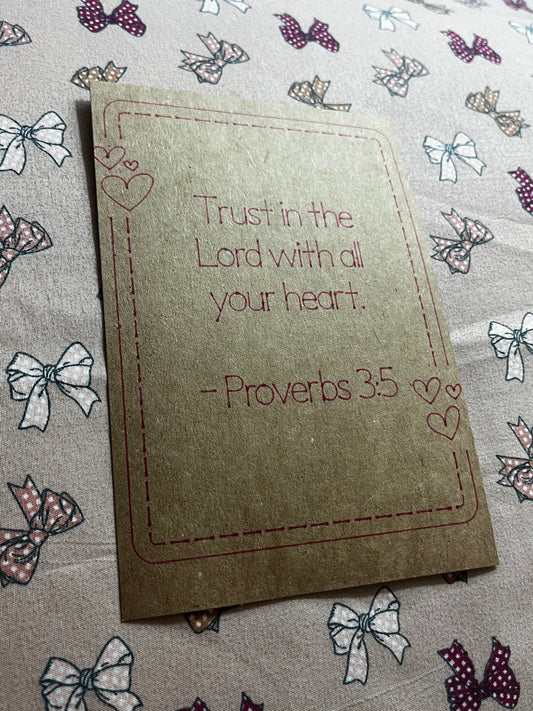 Trust in the Lord Encouragement Card